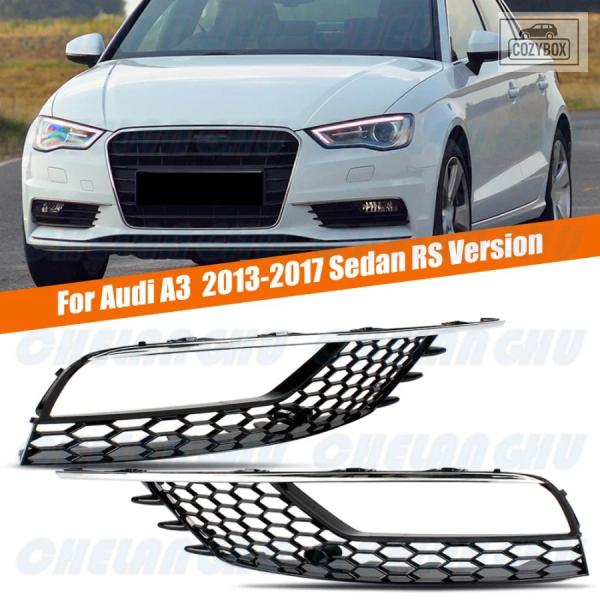 並行輸入品 アウディ A3 セダン 2013 - 17 フロント バンパー フォグランプ グリル カバー 1ペア カー アクセサリー