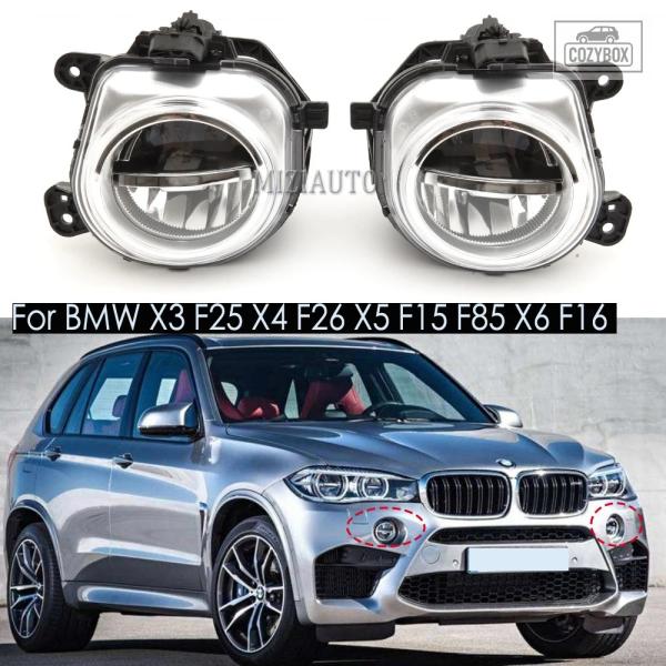 並行輸入品 LED フォグランプアセンブリ BMW X3 X4 F26 X5 F15 F85 X6 F16 2014-2016 フロント フォグランプ DRL 
