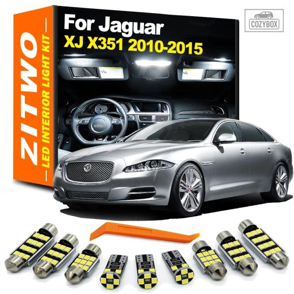 並行輸入品  18個 車内灯 ジャガー XJ X351 XJL XJR 2010 - 15  LED  インテリア ドーム 読書用フットライトキット