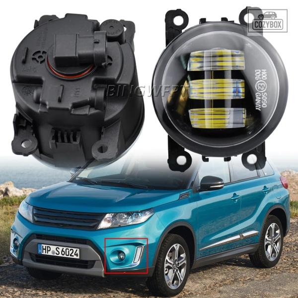 並行輸入品 1 ペア  LED  バンパー フォグランプアセンブリ スズキ Vitara LY Grand Vitara エスクード 2015 - 18 フォグ
