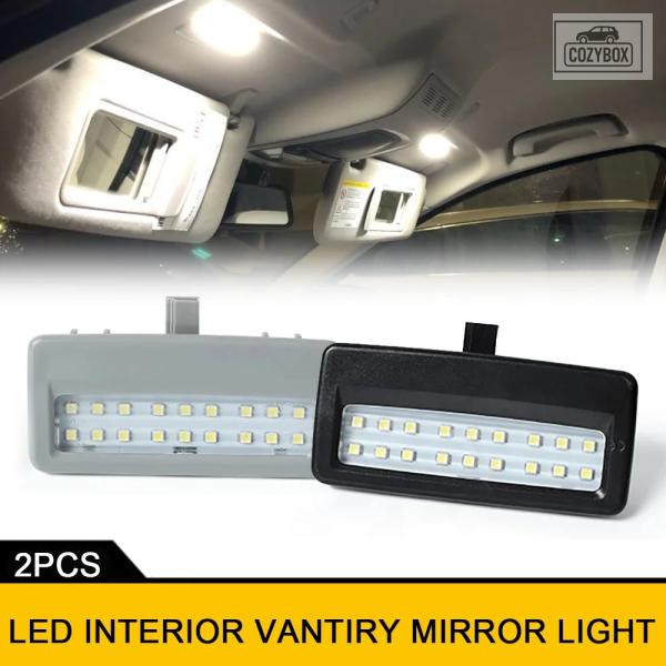 並行輸入品 2x ホワイト  LED  車内 サンバイザー  フロントドーム ミラー 読書灯 BMW BMW 7シリーズ F01 F02 F03 F04