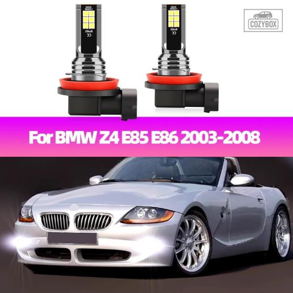 並行輸入品 BMW Z4 E85 E86 2003 - 08 車用フロント フォグランプ 白色 6000K 12V  LED  フォグランプバルブ 2個セット