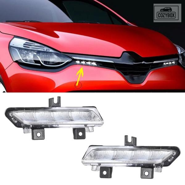 並行輸入品  LED フロント バンパーライト ルノー キャプチャー クリオ4 2012-2015 フォグランプ デイタイムランニングライト