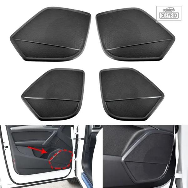 並行輸入品 アウディ Q5 2018 - 22 用 フロント/リアドアサイドオーディオスピーカー トリムホーンパネル カバー