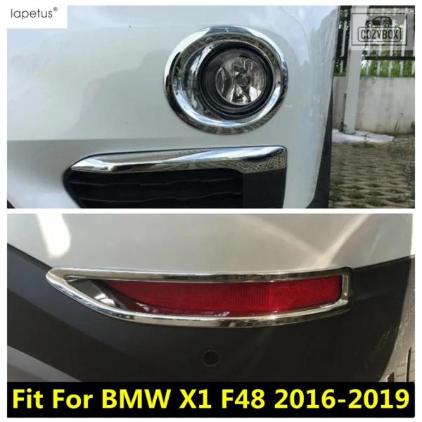 並行輸入品 BMW X1 F48 2016 - 19 用 フロント/リア フォグランプ アイリッド アイブロウ フォグライト フレーム カバー トリム
