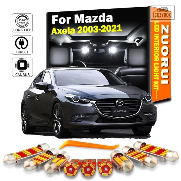 並行輸入品 ZUORUI 車内マップ読み取りドームライト LEDキット マツダ アクセラ 2003-2015 - 21 カー アクセサリー Canbus