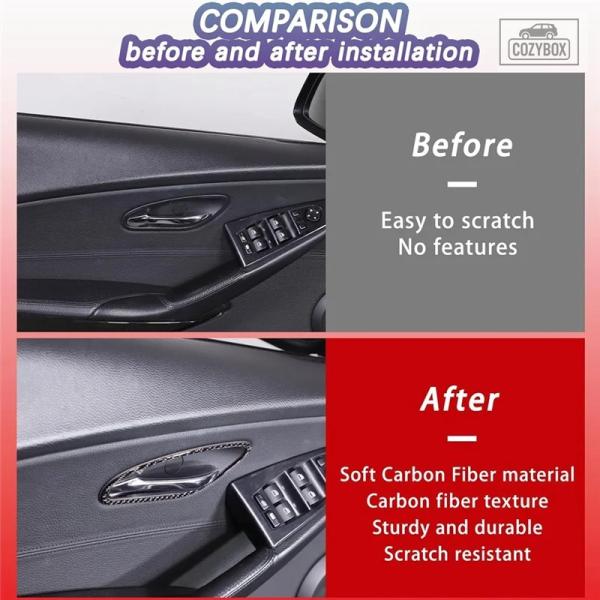 並行輸入品 BMW 6シリーズ E63 E64 2004-2010用インナードアプル ハンドル トリム 車内 アクセサリー-Boom