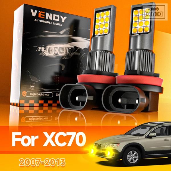 並行輸入品 2 個 ボルボ XC70 2007-2013 LED フォグランプ 2008 - 12 Canbus アクセサリー
