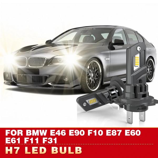 並行輸入品 2x H7  LED  Canbus ヘッドライト電球 24000LM  LED  車ヘッド フォグライト ファン BMW E46 E90 F10 
