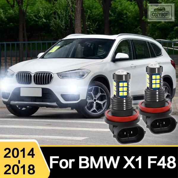並行輸入品  LED カーライトフロントバルブ フォグランプ BMW X1 F48 2014 - 18 アクセサリー