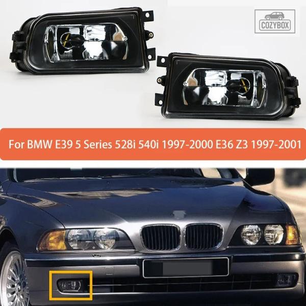 並行輸入品 BMW E39 5シリーズ 528i 540i 1997-2000 E36 Z3 1997-2001 用 フォグランプアセンブリ バルブなし 2個セ