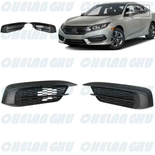 並行輸入品 ホンダ 10代目 シビック FC1 セダン/クーペ 2016 2017 2018 1ペア フォグランプフレーム フロント バンパー