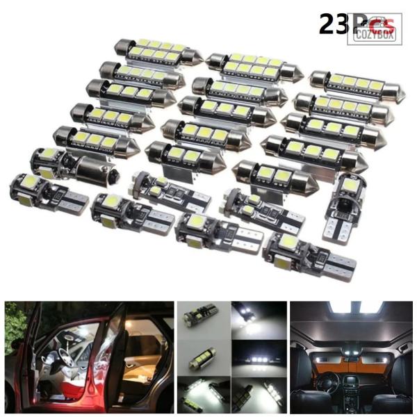 並行輸入品 23個 ホワイト 車内ドームランプ  アクセサリー ヘッドライト BMW X5 E53 2000-2006 車用  LED  インテリアライト