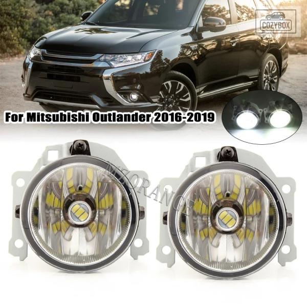 並行輸入品  LED /ハロゲン フォグランプ ヘッドライト 三菱アウトランダー 2016 - 19 フロント ヘッドライト フォグランプ
