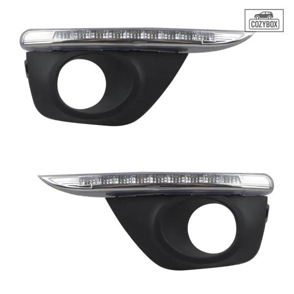 並行輸入品 カー点滅 1 ペア DRL LED デイタイムランニングライトハザード灯 フォグランプカー アクセサリー ルノーコレオス