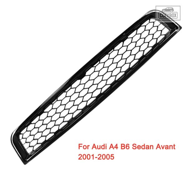 並行輸入品  フロント バンパー フォグランプ グリル カバー 黒 アウディ A4 B6 セダンアバント 2002 - 05 8E0807647 8E0 807
