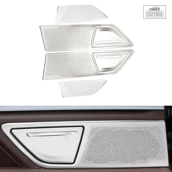 並行輸入品 BMW 7シリーズG11 G122016-2021用カーオーディオスピーカー装飾 カバー ステンレス トリム インテリア アクセサリー
