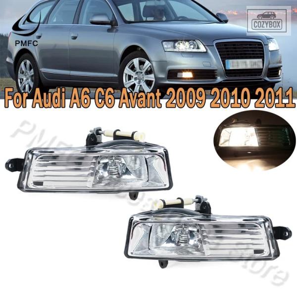 並行輸入品 PMFC カーフロント バンパー フォグライト フォグランプ ハロゲンバルブ  アウディ A6 C6 アバント 2009 2010 2011
