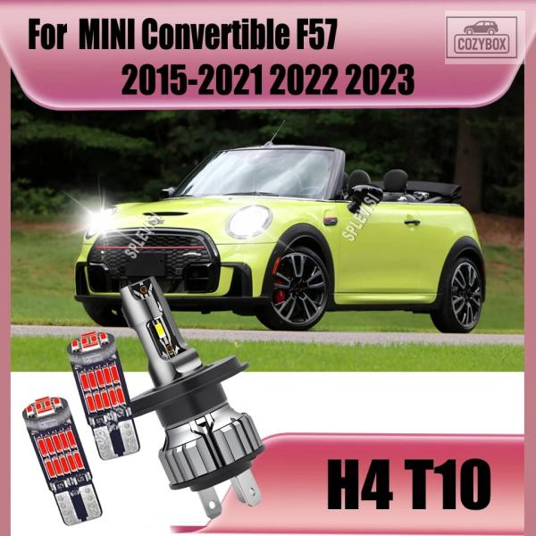 並行輸入品 H4 9003 LED ヘッドライトバルブ ミニサイズ CSP 強力ランプ MINI コンバーチブル F57 2015 - 23