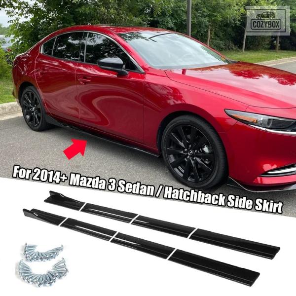 並行輸入品  86.6 インチ 2.2M サイドスカート ロッカー パネル  2014+ マツダ アクセサリー Mazda3 セダン ハッチバック