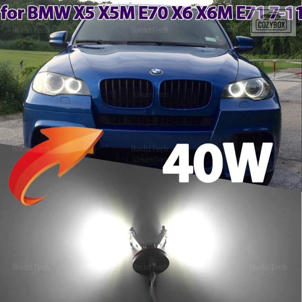 並行輸入品  LED エンジェルアイリングマーカーサイドライトホワイト  LED バルブカー ヘッドライト BMW X5 X5M E70 X6 X6M E71
