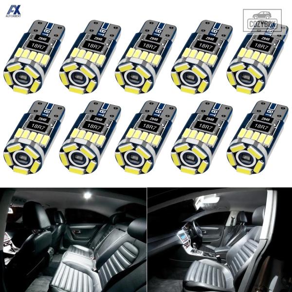並行輸入品 10個 W5W T10 15  LED s バルブ 車内ライト   プジョー 307 206 308 407 207 406 208 4008 50