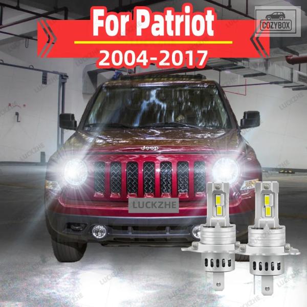 並行輸入品 2個 車用  LED  ヘッドライト ジープ パトリオット MK74 ハイ/ロービーム 2004 - 17