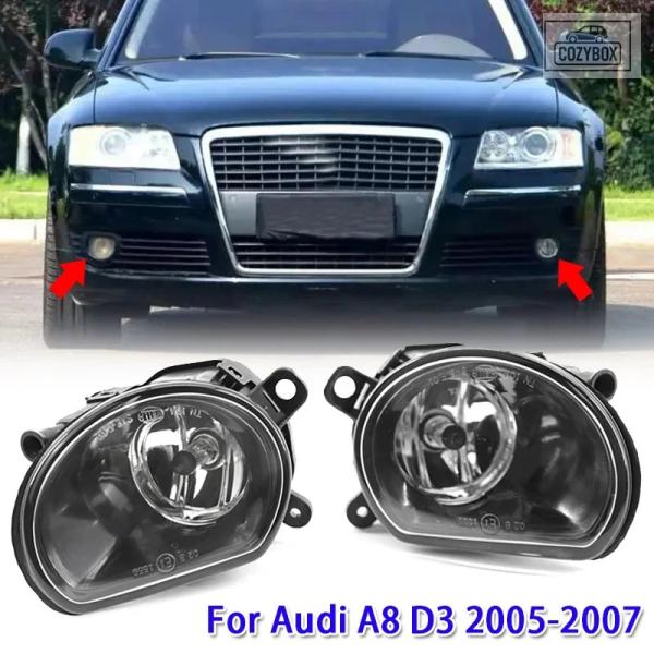 並行輸入品  LED カーフロント バンパードライビング フォグランプ アウディA8 D3 2005-2007