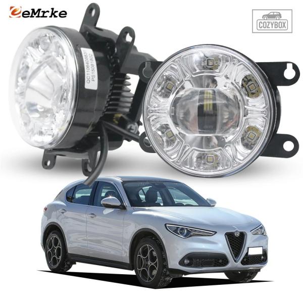 並行輸入品 左右  LED  フォグランプPTFレンズ6点式DRL機能 フォグランプ アルファロメオ ステルヴィオ949 2017-2023