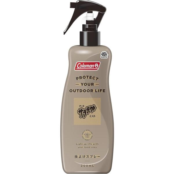 コールマン サラテクト ミスト [200ml] 屋外 キャンプ アウトドアの虫よけスプレー 蚊・アブ・トコジラミなど 忌避 (アース製薬)