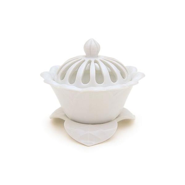 有田焼　香炉　白磁 香炉 「白磁 花型 有田焼」 : 線香・お香の日本香堂香ぎゃらりぃ-日本