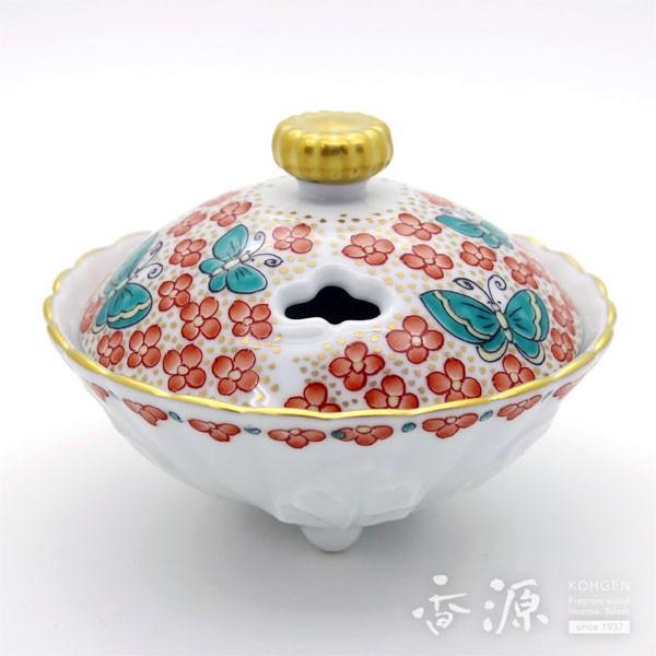 有田焼　香炉　蒔絵蝶文（小）　木箱入 有田焼 香炉 花蝶文 木箱付／インテリア かわいい プレゼントに