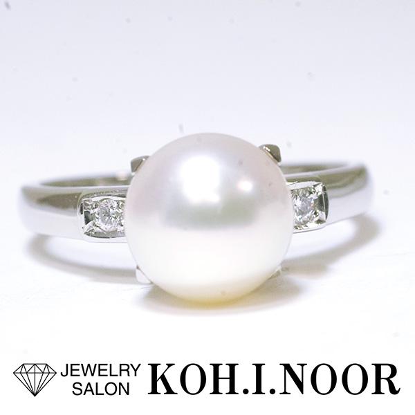☆美品☆タサキPt900 パール約8.3mm ダイヤモンド0.04ct