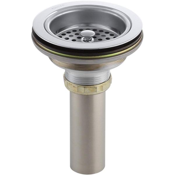 排水金具 キッチン 交換 公式 | KOHLER キッチンシンク ストレーナー デュオストレーナ 正規輸入 輸入元保証 K-8801-CP |台所 取り換え 修理 純正部品 コーラー