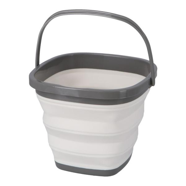 ◇◇ 【特長】 ●コンパクトに収納できる ●日常のお掃除に 【仕様】 ●原料樹脂　本体：熱可塑性エラストマー ハンドル・枠・底：ポリプロピレン ●耐冷温度：-10度 ●耐熱温度：50度 ●ホワイト ●容量：10L ●サイズ（約）：幅29×奥...