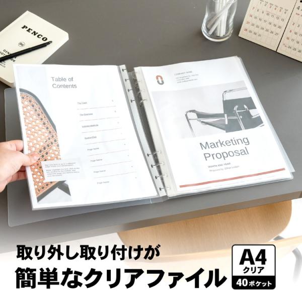 クリアファイル 9/5/9/3/5/4/8/ コーナンオリジナル LIFELEX 着脱クリアファイル 40ポケット
