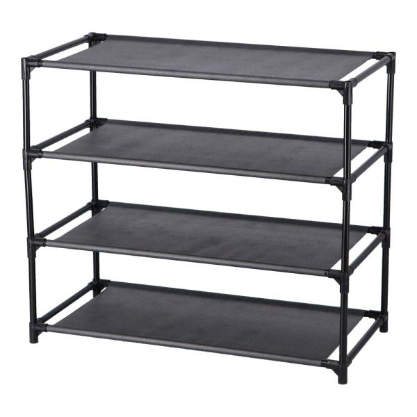 ◇◇ 【特長】 ●クローゼットにも、リビングにもご使用いただけます。 ●靴８足収納可能 【仕様】 ●材質：支柱/スチール、接続部/ポリプロピレン、棚布/不織布、表面加工/ポリエステル樹脂塗装 ●サイズ(約)：幅62ｘ奥行30ｘ高さ53ｃｍ ...