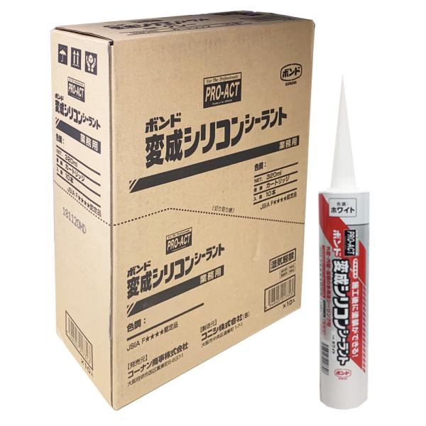 ◆コーナン オリジナル  PROACT(プロアクト）　コニシ　変成シリコンシーラント　ホワイト　３２０ｍｌ　×10本セット