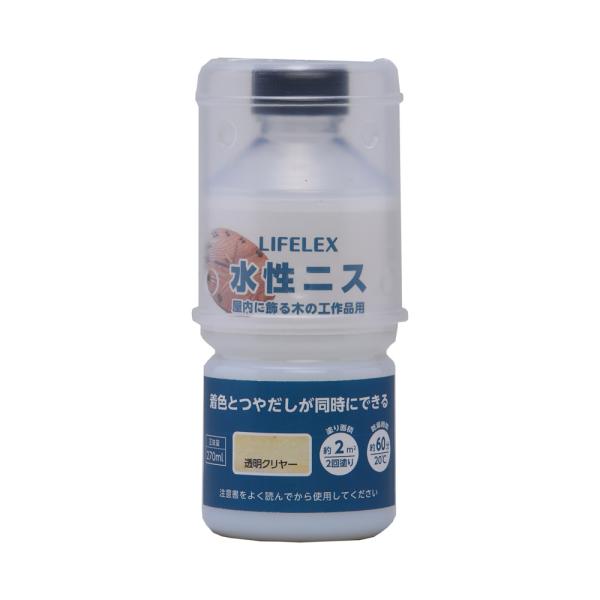 コーナンオリジナル LIFELEX 水性ニス 270ml 透明クリヤー