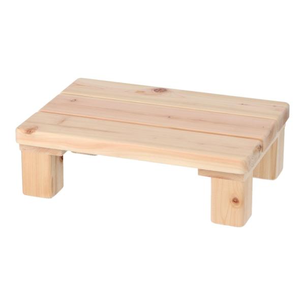 ◇◇ 【特長】 ●国産桧使用 ●狭い玄関でも邪魔にならない 【仕様】 ●サイズ（約）：幅39×奥行27×高さ12cm ●材質：ひのき ●耐荷重：150kg