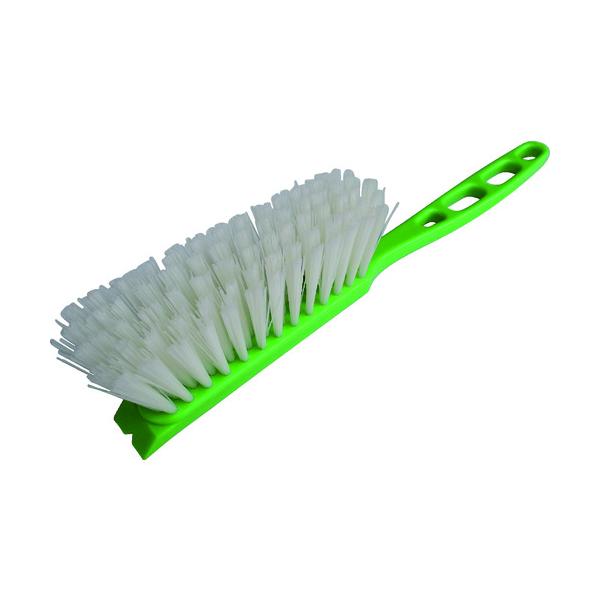 ◇◇ 【特長】 ●ハードな毛先でプラ舟や道具箱についた「ガンコ」な汚れ落としに便利です。 ●ブラシは硬いハード仕様です。 ●ブラシ先端の「ツメ」でサビやこびりついた汚れをはぎとれます。 【仕様】 ●縦(mm)：400 ●横(mm)：30 ●...