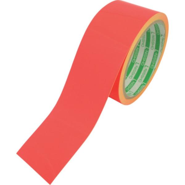 【メーカー直送T】 日東エルマテ 蛍光テープ 45mm×5m レッド LK-45R