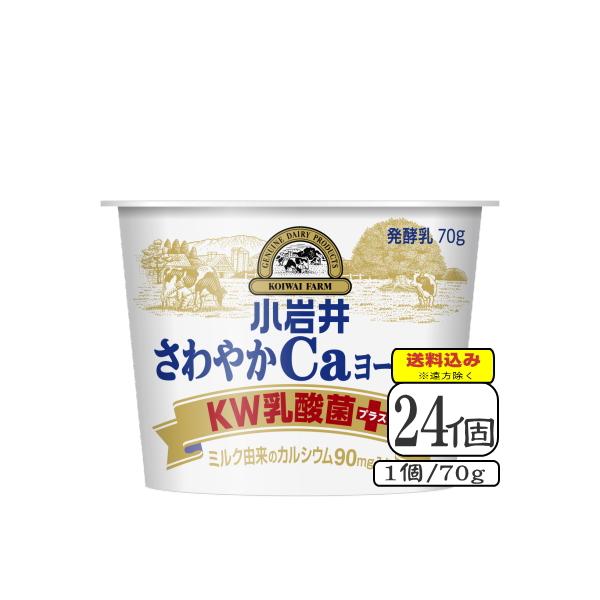 【送料無料込み※遠方除く※お得意様セット】小岩井さわやかCaヨーグルト（KWプラス) 【70g×24個セット】