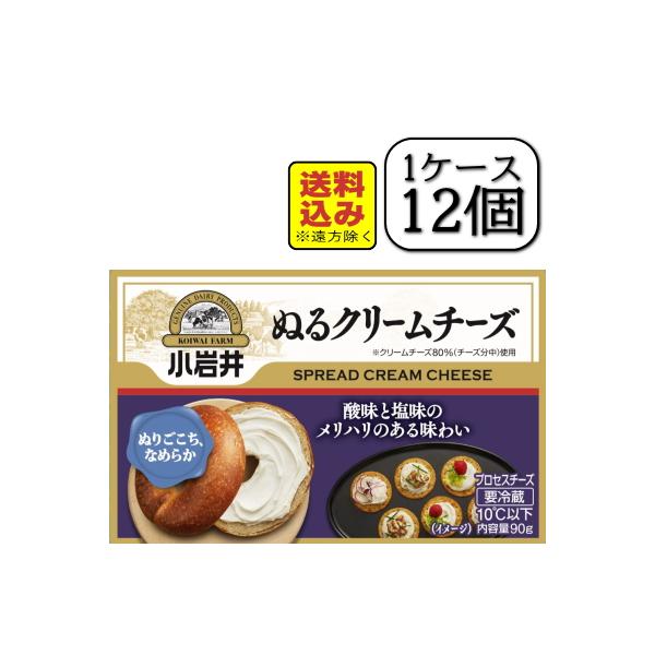 小岩井ぬるクリームチーズ 90ｇ×【12個セット（1ケース）】（送料込み※遠方除く）