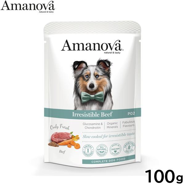 ハヤブサ Amanova Pouch Adult Irresistible Beef100g