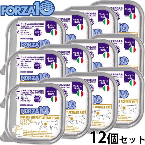 フォルツァ10 キャットフード アクティウェット ウリナリー 泌尿器の健康維持のための食事療法食 100g×12個