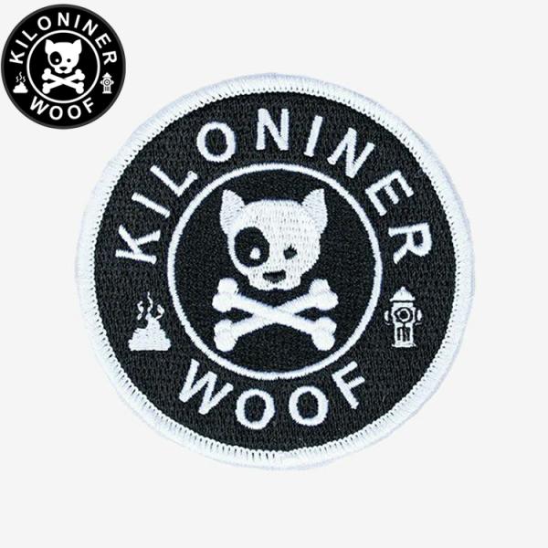 キロナイナー カスタマイズ用パッチ Dog and Crossbones Patch Black/White ワッペン