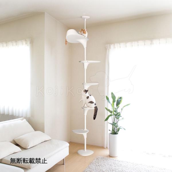 OPPO CatForest オッポ キャットフォレスト ホワイト 突っ張り OPPO（オッポ） キャットタワー 突っ張り スリム キャットフォレスト
