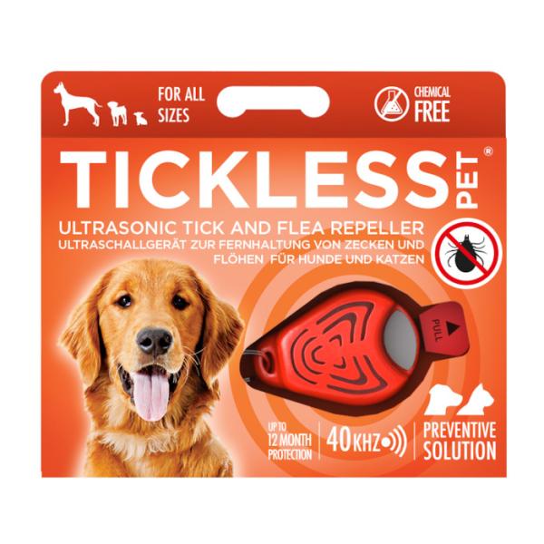 TICKLESS チックレス PET オレンジ 送料無料 虫除け 薬品不使用 ノミ・ダニ対策 安全 超音波
