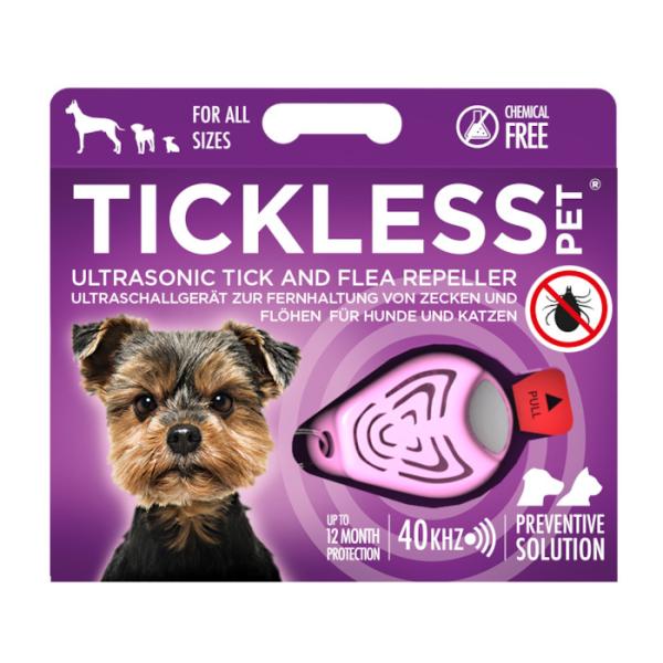 TICKLESS チックレス PET ピンク 送料無料 虫除け 薬品不使用 ノミ・ダニ対策 安全 超音波